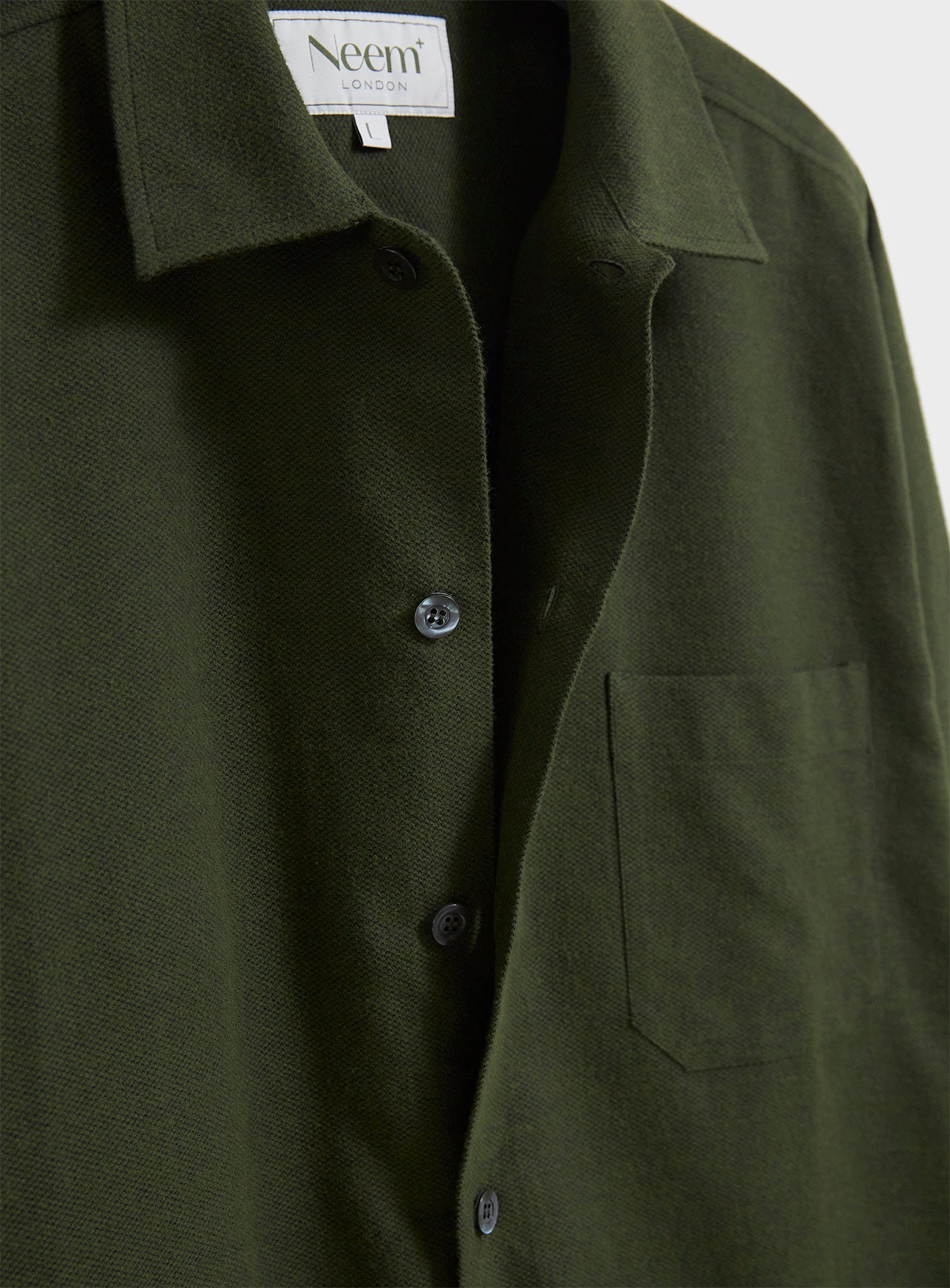 green overshirt recycled clothing