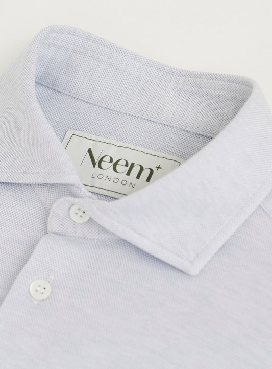 poplin shirt, recycled yarn