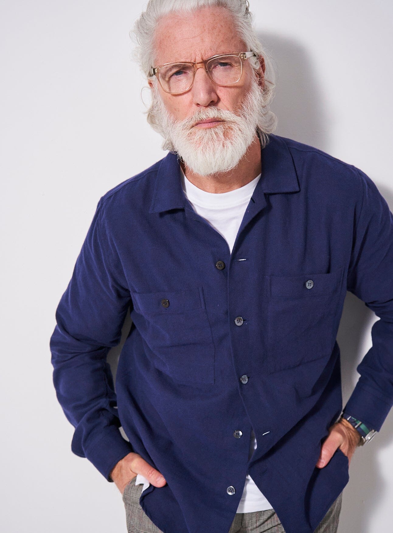 navy overshirt