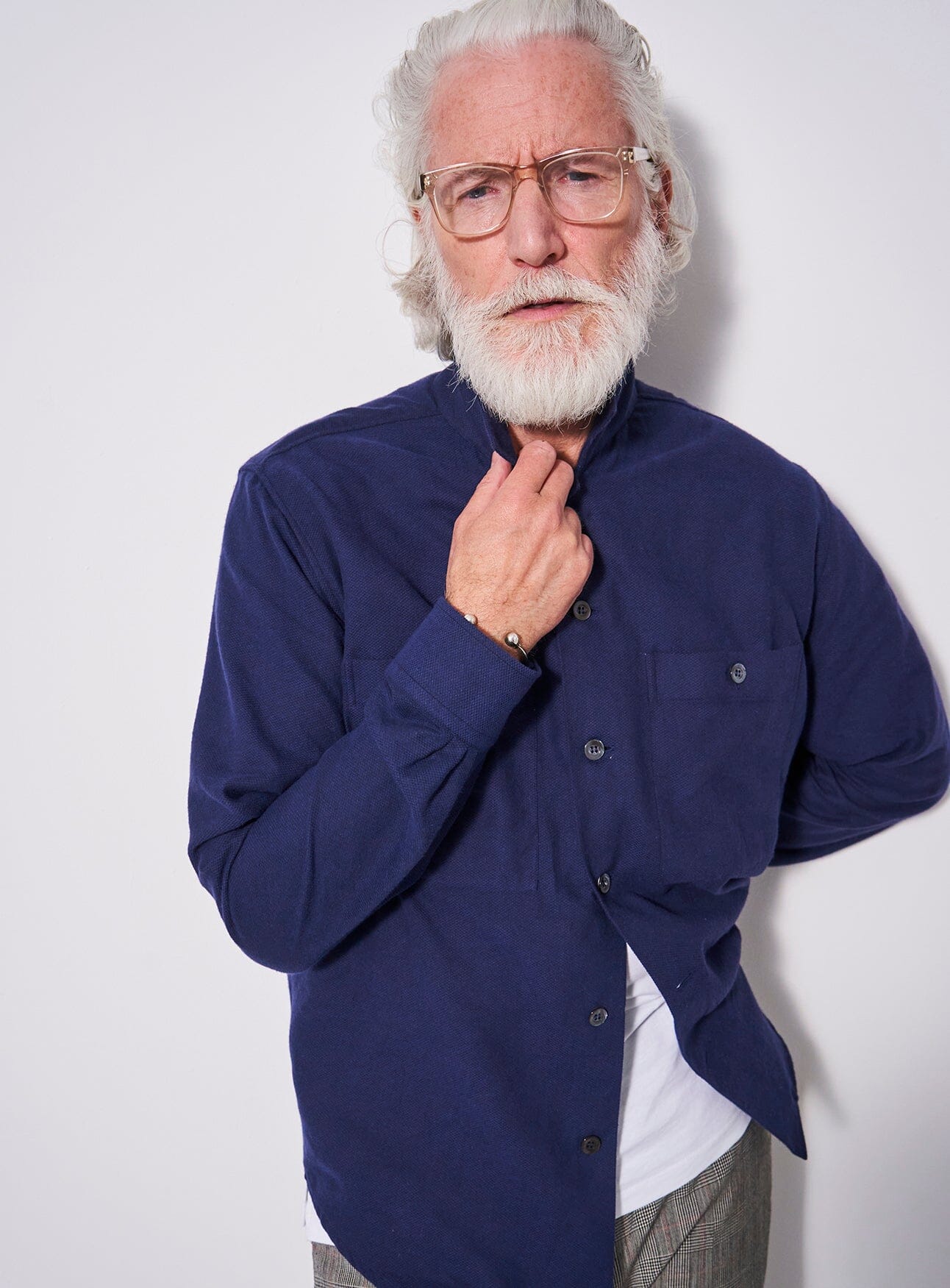 navy overshirt