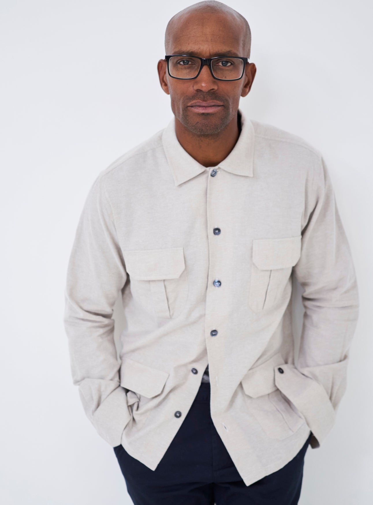 Recycled Italian Flannel Oatmeal Over Shirt