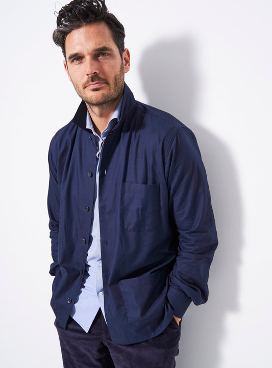 navy overshirt