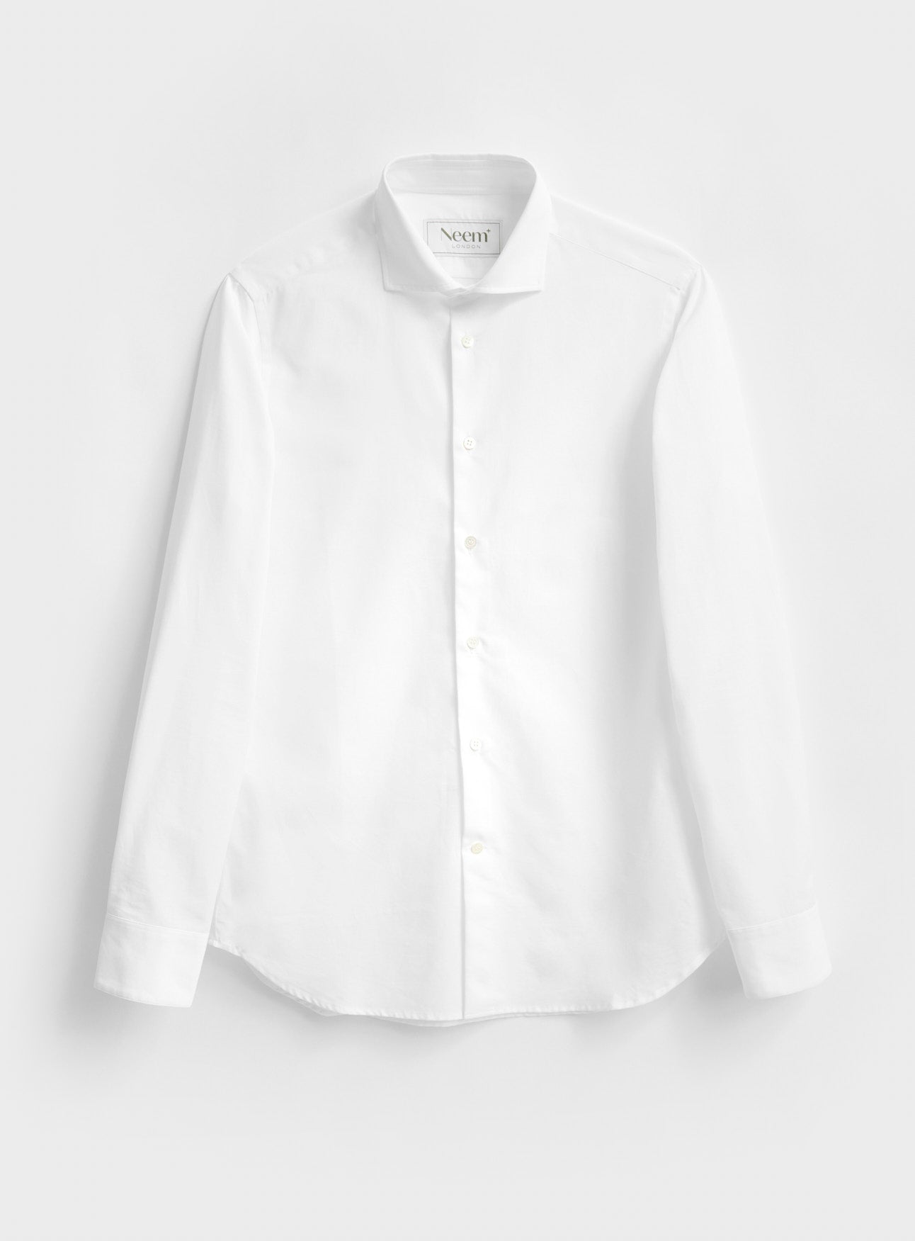 Recycled Italian White Cut-Away Shirt White Shirts Neem Global 