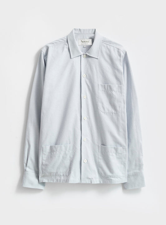 Recycled Sky Oxford Shirt Jacket Over Shirts Neem Global 