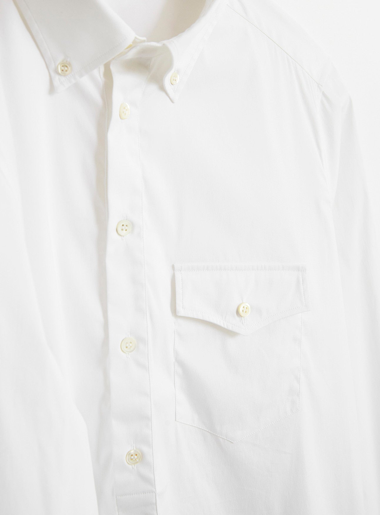 Recycled Italian White Oxford Modern Button-down Popover Shirt – Neem ...